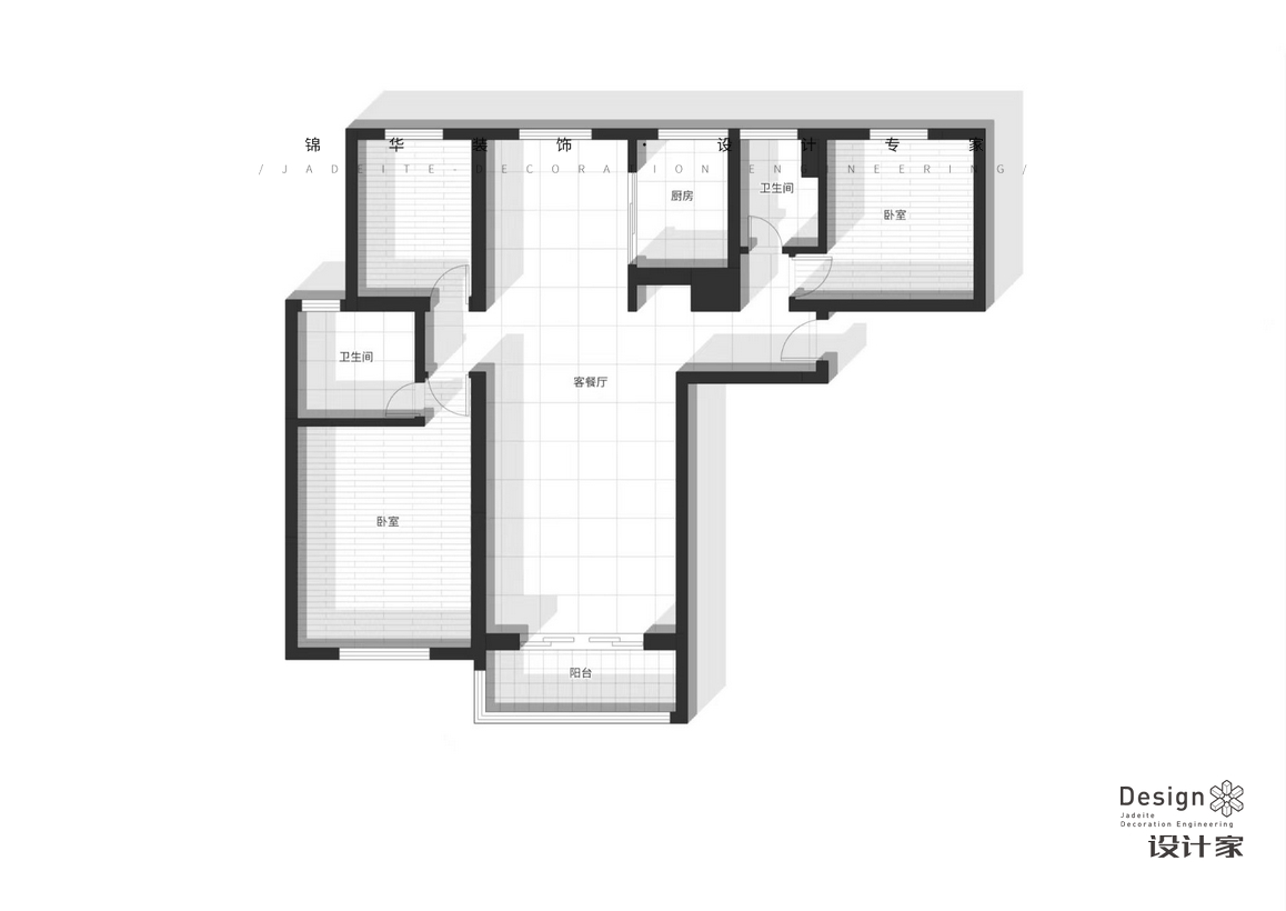 现代意式-仁恒江湾城竹苑-两室两厅-120m?装修-两室两厅-现代简约