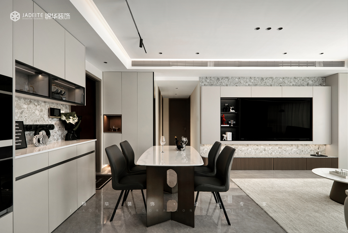 現(xiàn)代簡約-綠地海珀紫金-三室兩廳-155㎡裝修-三室兩廳-現(xiàn)代簡約