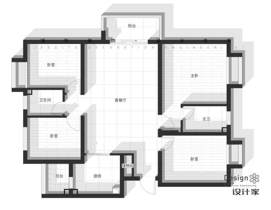 意式-融僑中央花園-四室兩廳-120㎡裝修-四室兩廳-現(xiàn)代簡約