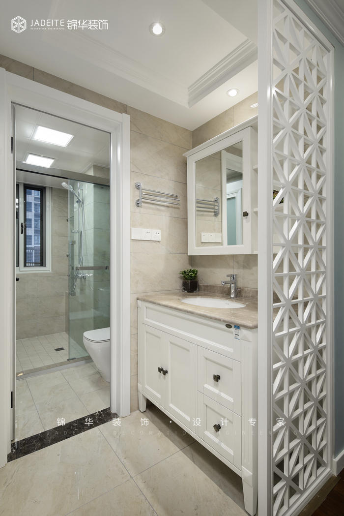 美式輕奢-世貿(mào)榮里-三室一廳-89㎡裝修-三室一廳-美式田園