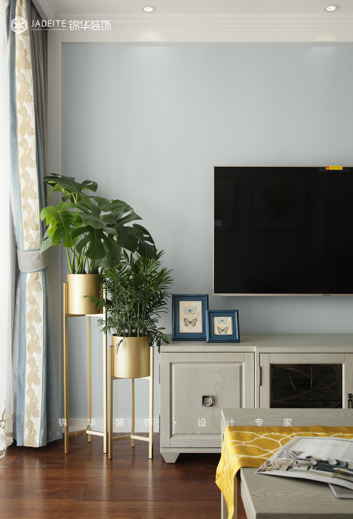 美式輕奢-世貿(mào)榮里-三室一廳-89㎡裝修-三室一廳-美式田園