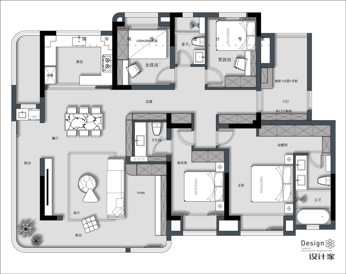 現(xiàn)代簡(jiǎn)約-檀境-四室兩廳-195㎡裝修-四室兩廳-現(xiàn)代簡(jiǎn)約