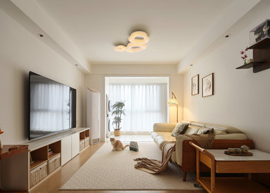 原木奶油风-湖光晨樾-三室两厅-105㎡