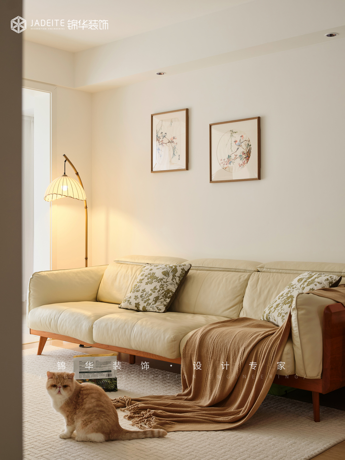 原木奶油風(fēng)-湖光晨樾-三室兩廳-105㎡裝修-三室兩廳-現(xiàn)代簡(jiǎn)約