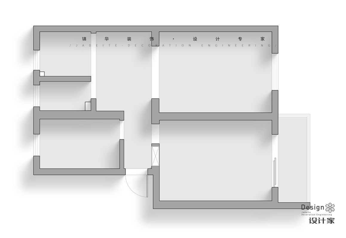 现代简约-石门坎-两室一厅-70㎡装修-两室一厅-现代简约