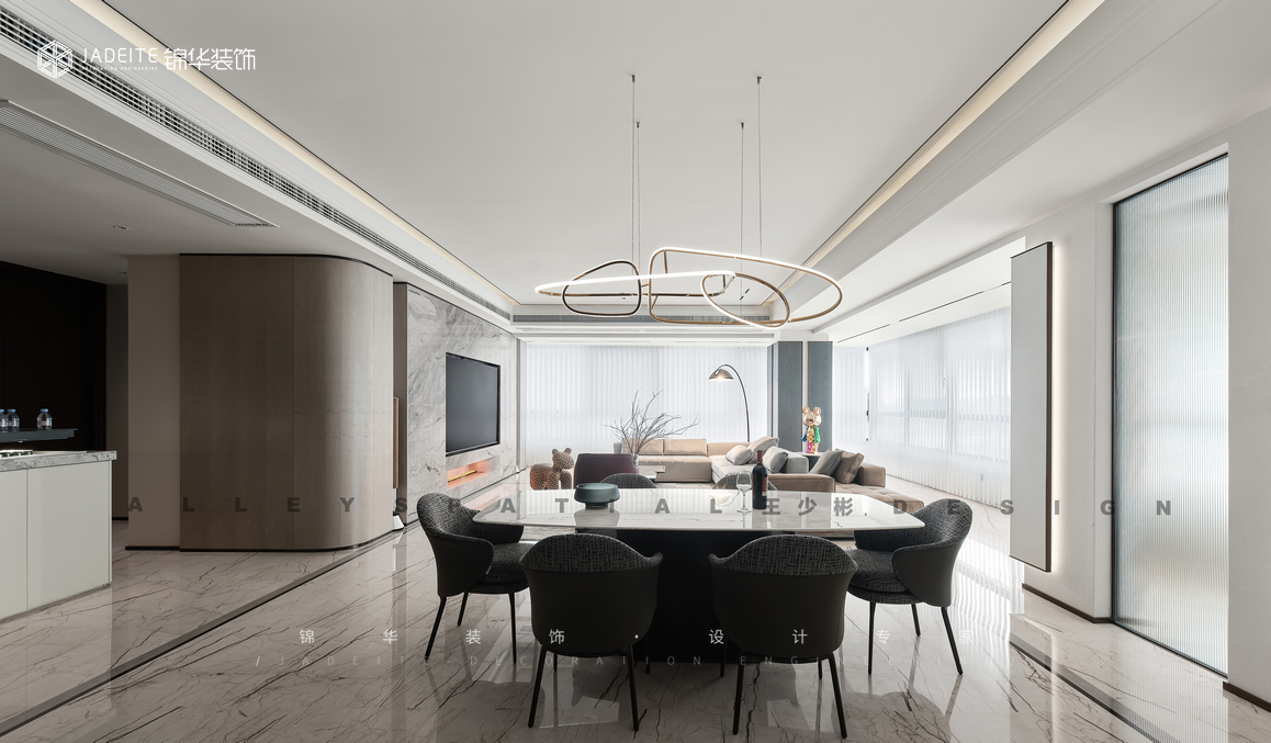 意式輕奢-天鵝堡-三室兩廳-291㎡裝修-三室兩廳-輕奢