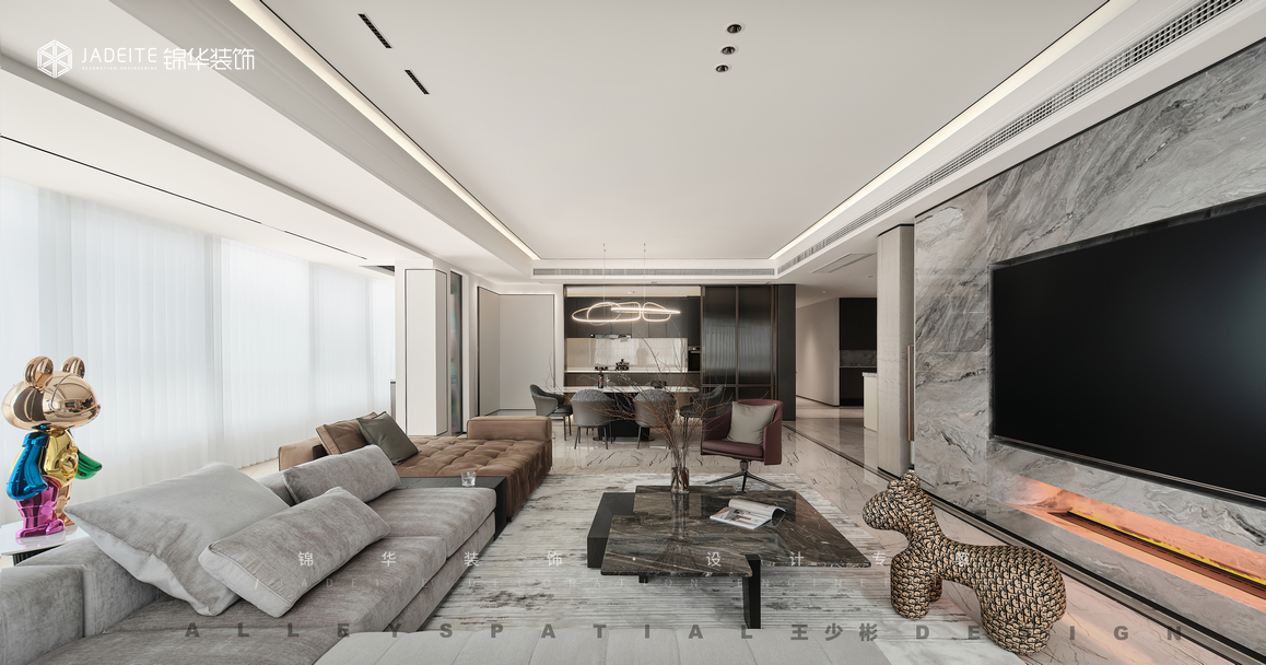 意式輕奢-天鵝堡-三室兩廳-291㎡裝修-三室兩廳-輕奢