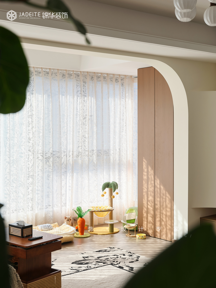 法式復古-保利閱云臺-三室兩廳-129㎡裝修-三室兩廳-中古