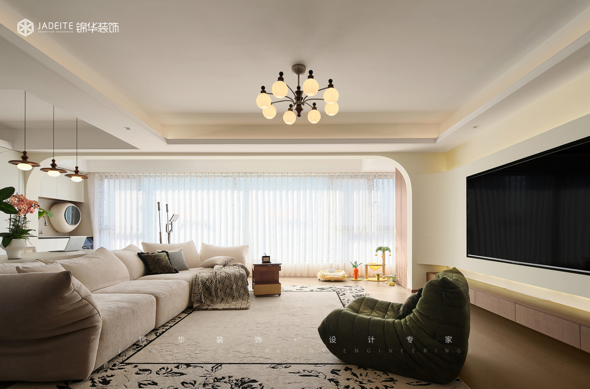 法式復古-保利閱云臺-三室兩廳-129㎡裝修-三室兩廳-中古