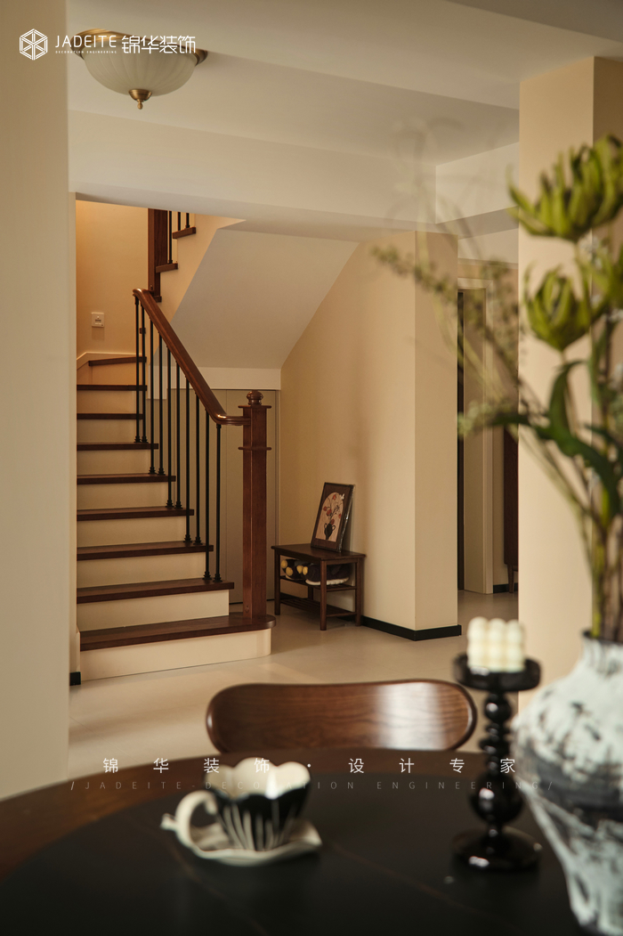 美式復古-博學院-別墅-300㎡裝修-別墅-中古