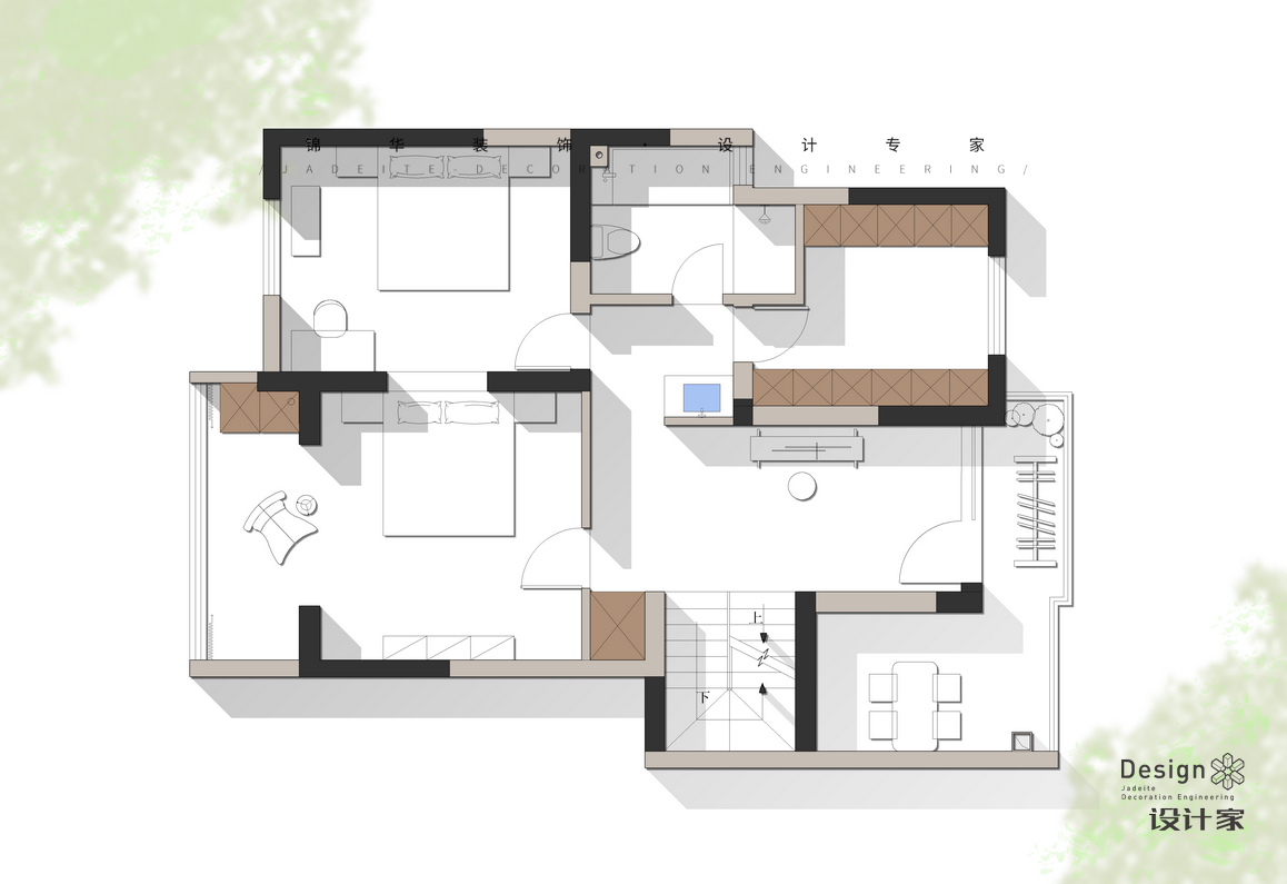 美式復古-博學院-別墅-300㎡裝修-別墅-中古