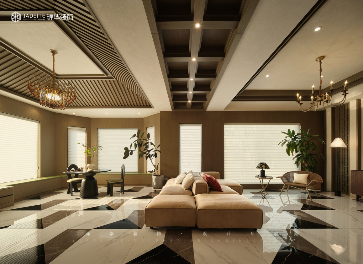 鄉村自然風-閱山居-別墅-550㎡裝修-別墅-現代簡約