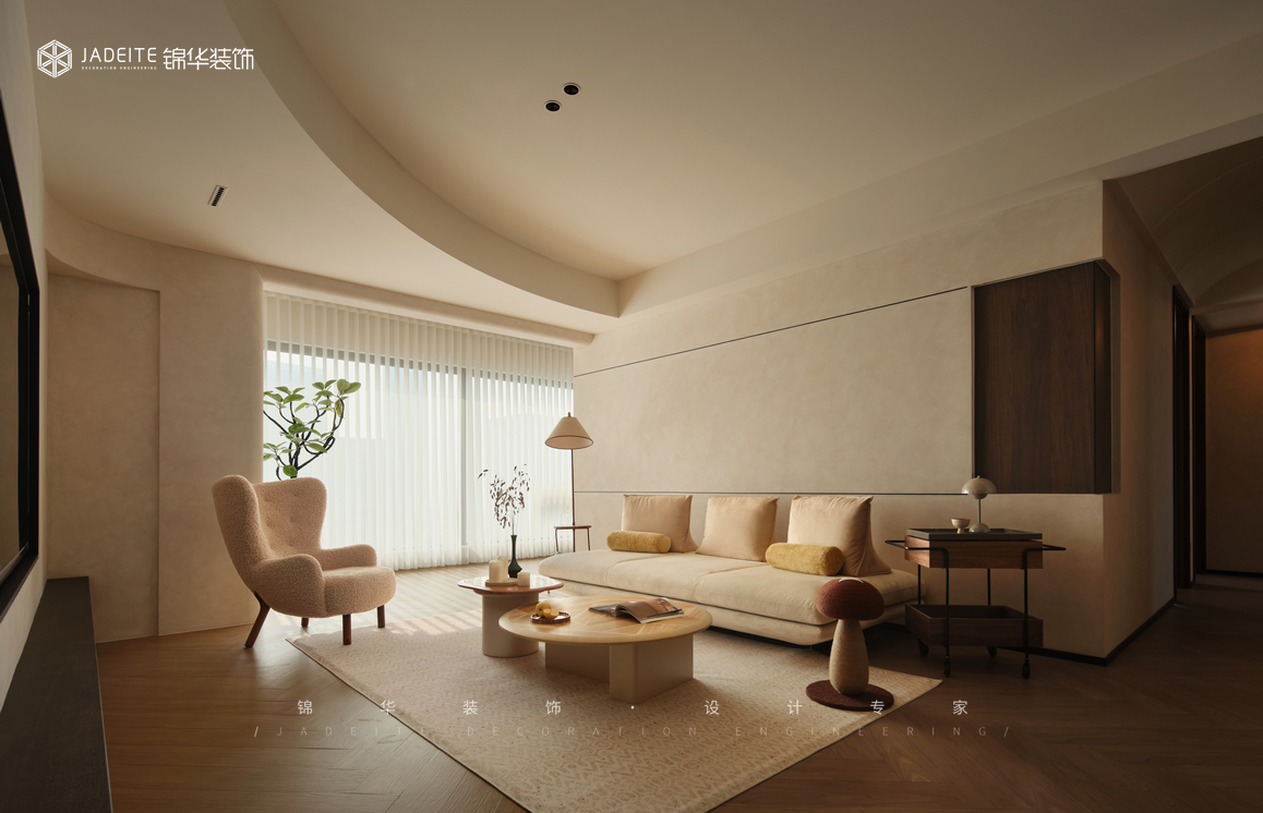 奶油中古-苏宁檀悦-四室两厅-193㎡装修-四室两厅-中古