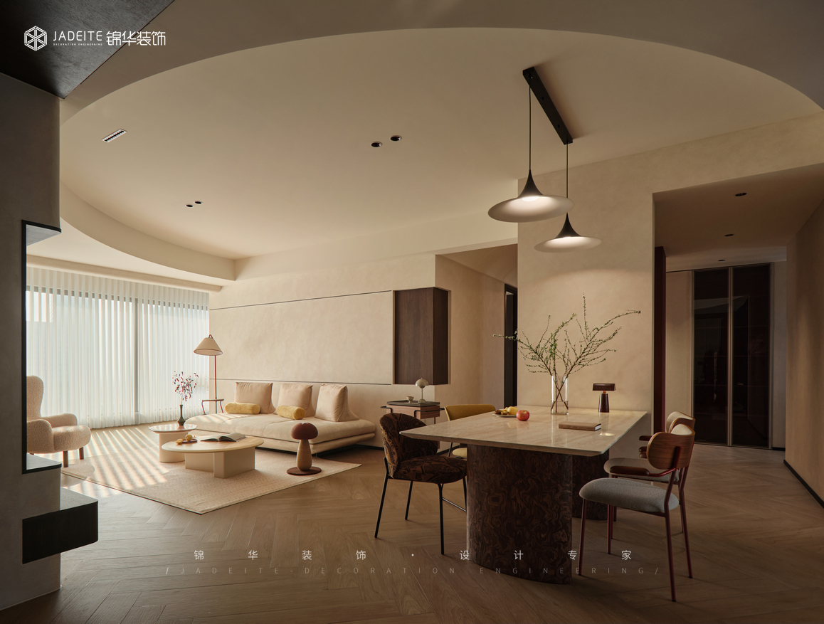 奶油中古-苏宁檀悦-四室两厅-193㎡装修-四室两厅-中古