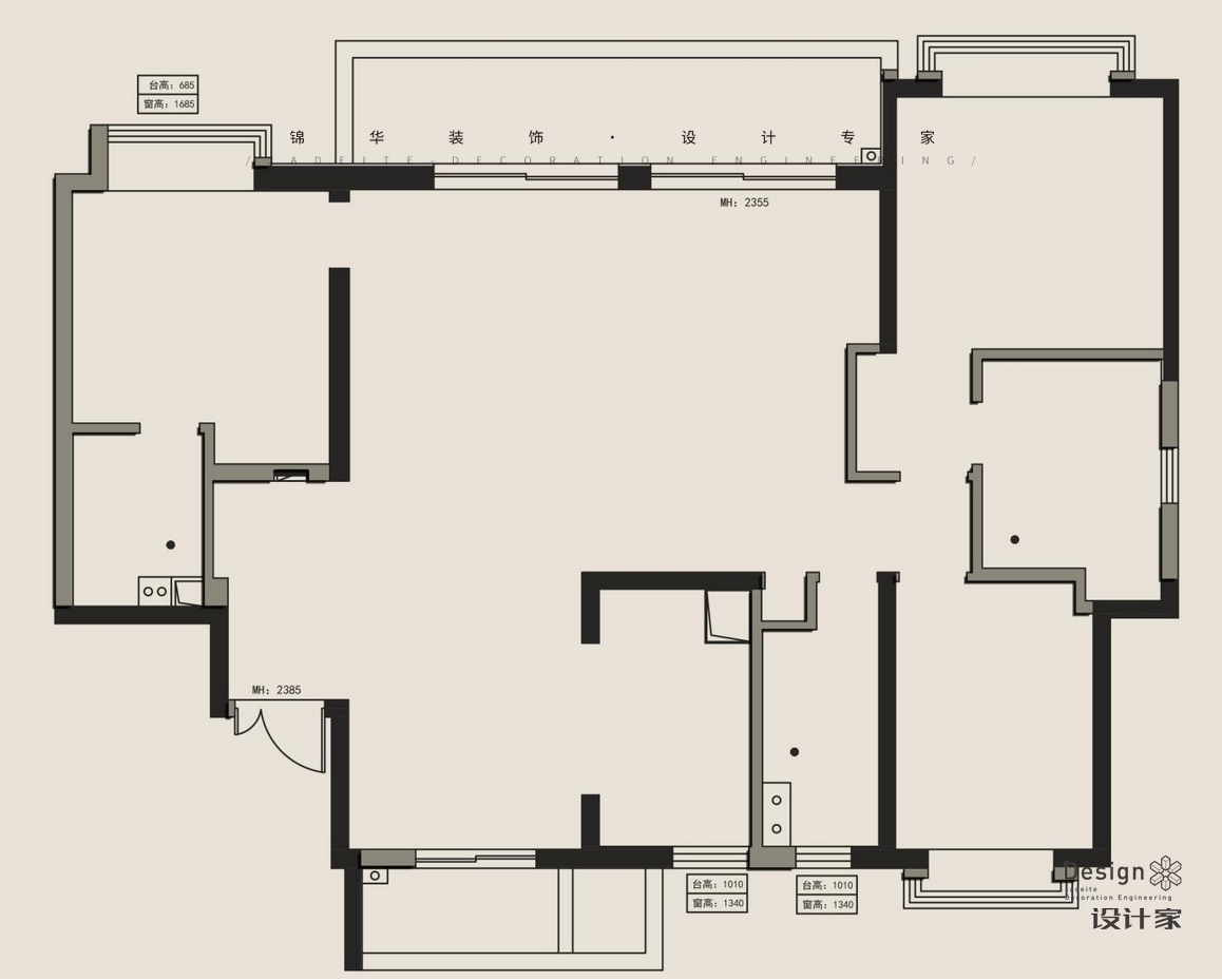 奶油中古-苏宁檀悦-四室两厅-193㎡装修-四室两厅-中古