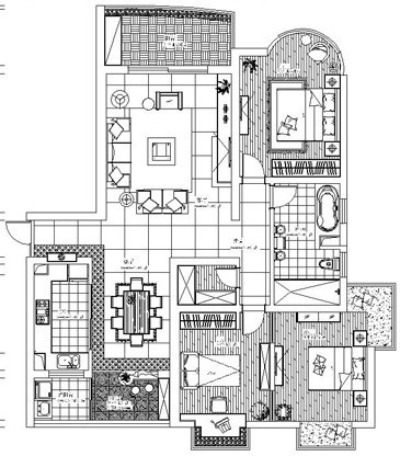 中南世纪城装修-三室两厅-现代简约