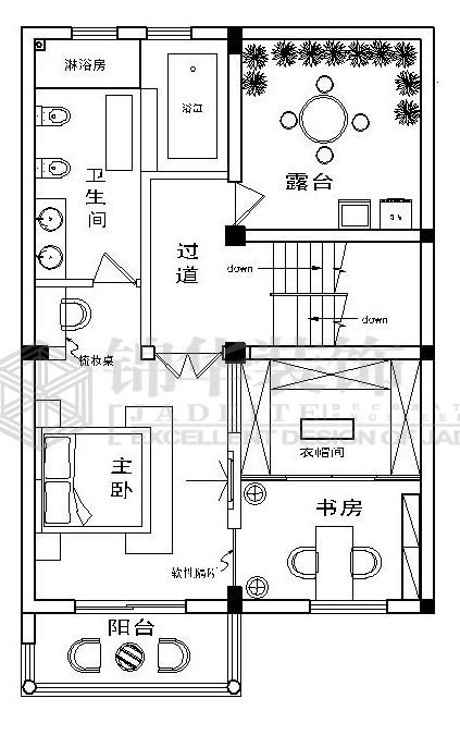 千禧别墅装修-别墅-简欧