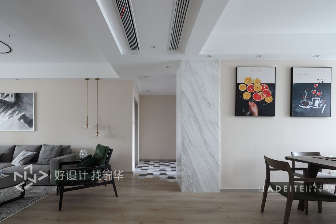 现代简约  尚海湾  三室两厅  140平米装修-三室两厅-现代简约