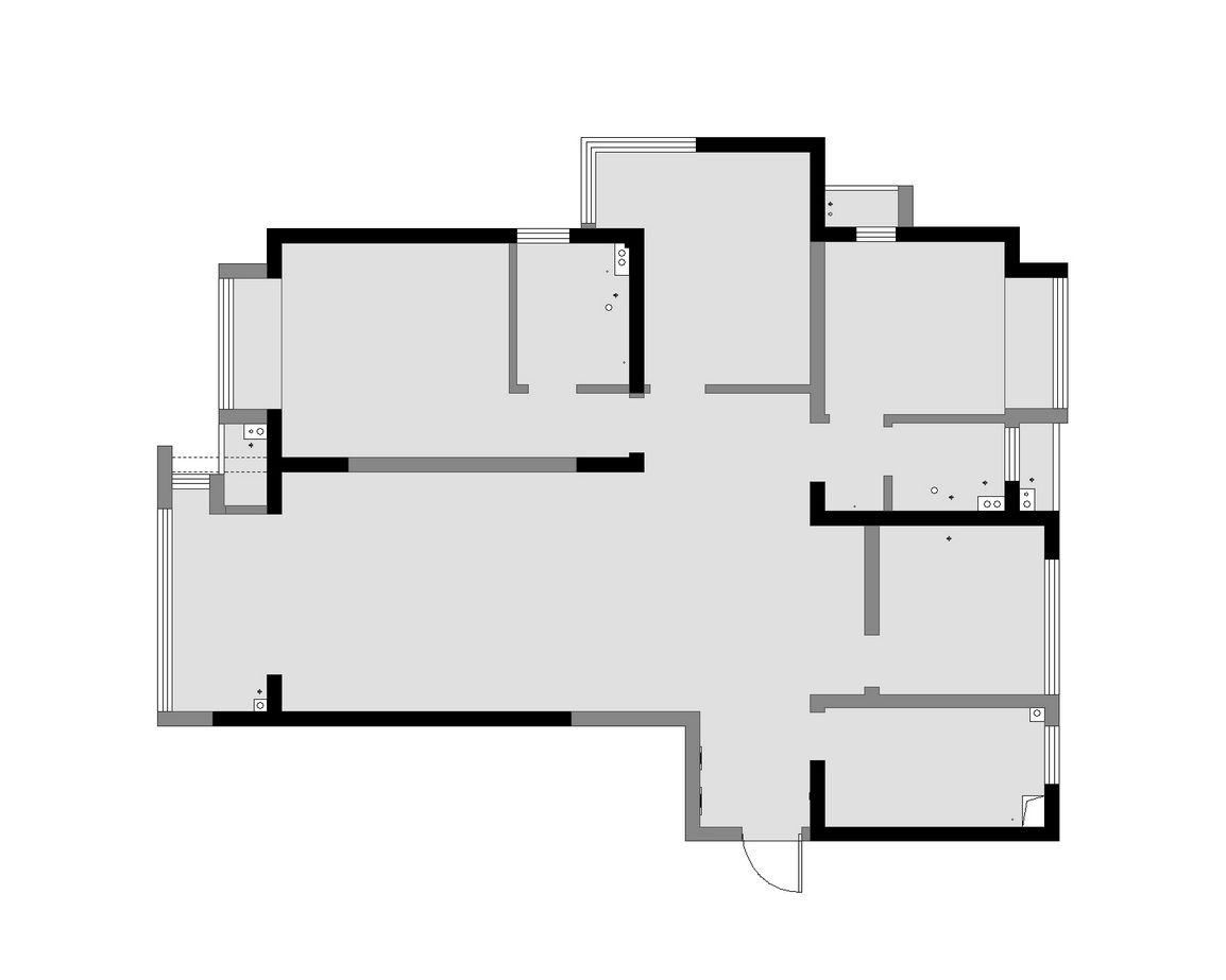 龙湖龙誉城  现代简约 三室两厅 143平米实景案例装修-三室两厅-现代简约