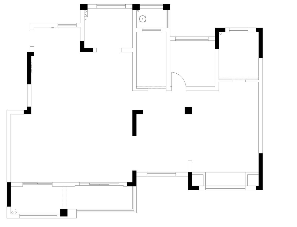 现代北欧- 150平-三室两厅-实景装修案例装修-三室两厅-北欧