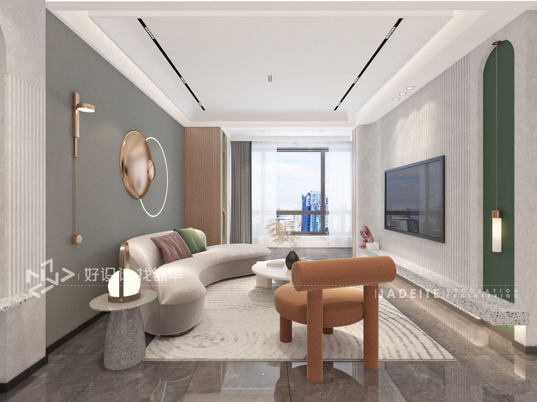 现代风格 香江翡翠观澜 三室两厅113平米 装修设计   