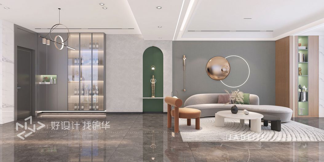 现代风格 香江翡翠观澜 三室两厅113平米 装修设计   
