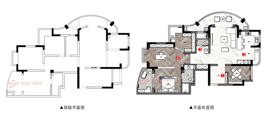 金色城品 150平 三室两厅两卫 现代风格装修-三室两厅-现代简约