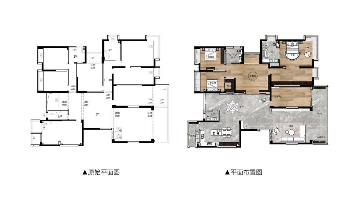 南通设计公司-三室两厅340㎡-大平层实景案例