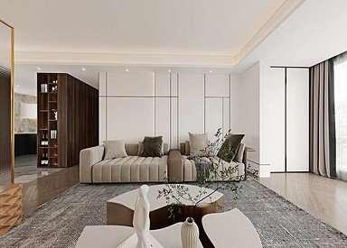中海上东区-现代简约-180平米家庭装修设计案例
