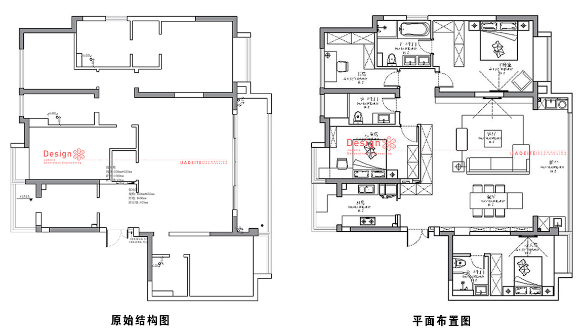 现代简约-绿城蘭园178㎡-四室两厅装修案例装修-四室两厅-现代简约