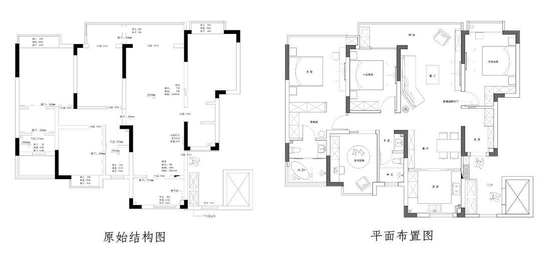 现代简约-香江翡翠观澜143㎡- 四室两厅装修案例装修-四室两厅-现代简约