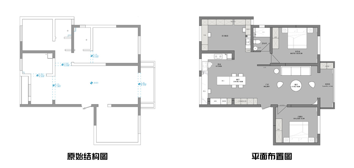 现代简约-如意紫都140㎡- 三室两厅装修案例装修-三室两厅-现代简约