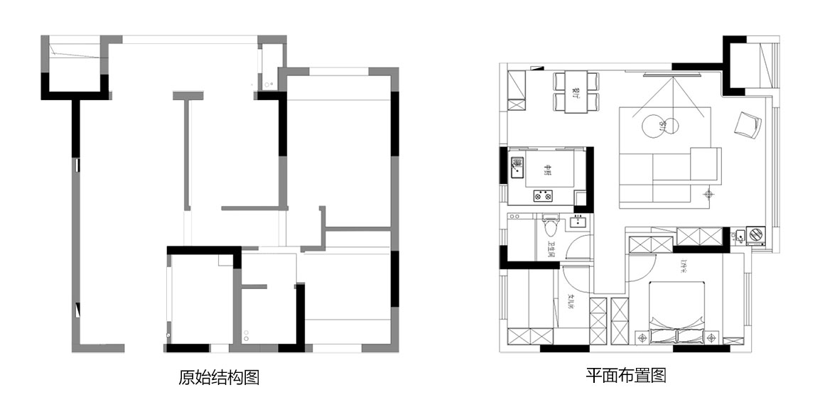 现代简约-春溪集85㎡- 三室两厅装修案例装修-三室两厅-现代简约