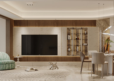 现代意式-公园道127㎡- 三室两厅装修案例