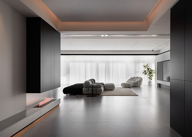 现代极简-院语江南400㎡- 五室两厅装修案例