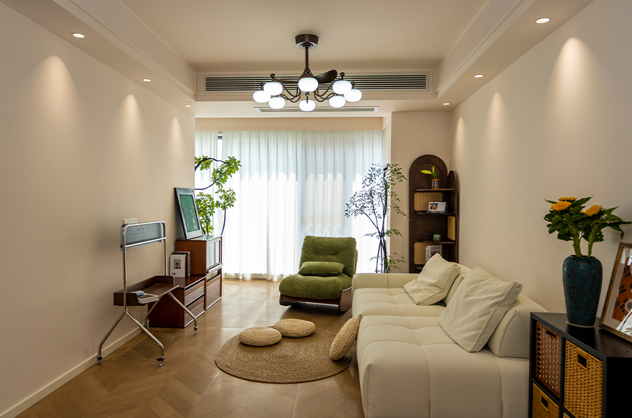 现代中古-观江海99㎡- 三室两厅装修案例