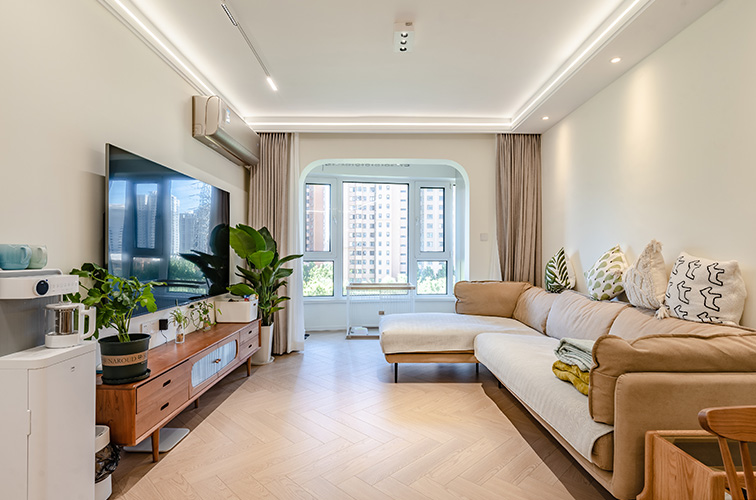 现代原木-世华泊郡90㎡-两室两厅装修案例