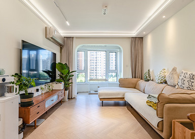 现代原木-世华泊郡90㎡-两室两厅装修案例