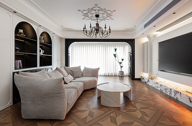 法式风格-公园道185㎡- 四室两厅装修案例