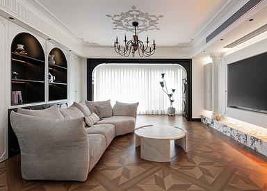 法式风格-公园道185㎡- 四室两厅装修案例