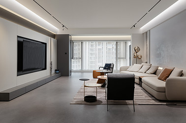 现代极简-翡翠华府260㎡- 四室两厅装修案例