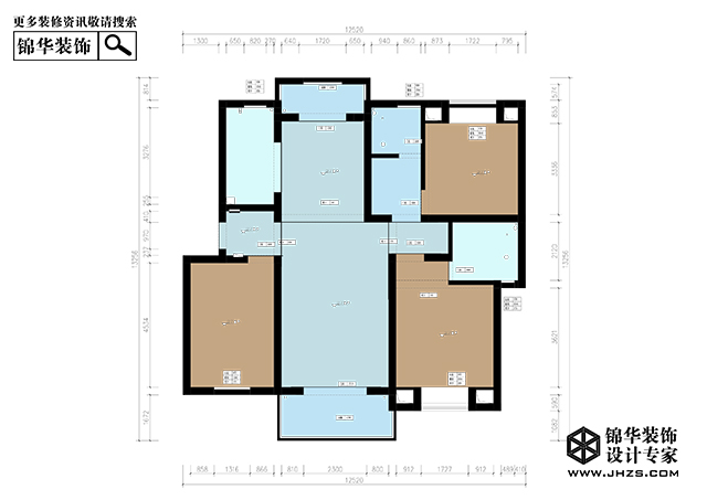 优雅空间-同济家园装修-三室两厅-现代简约