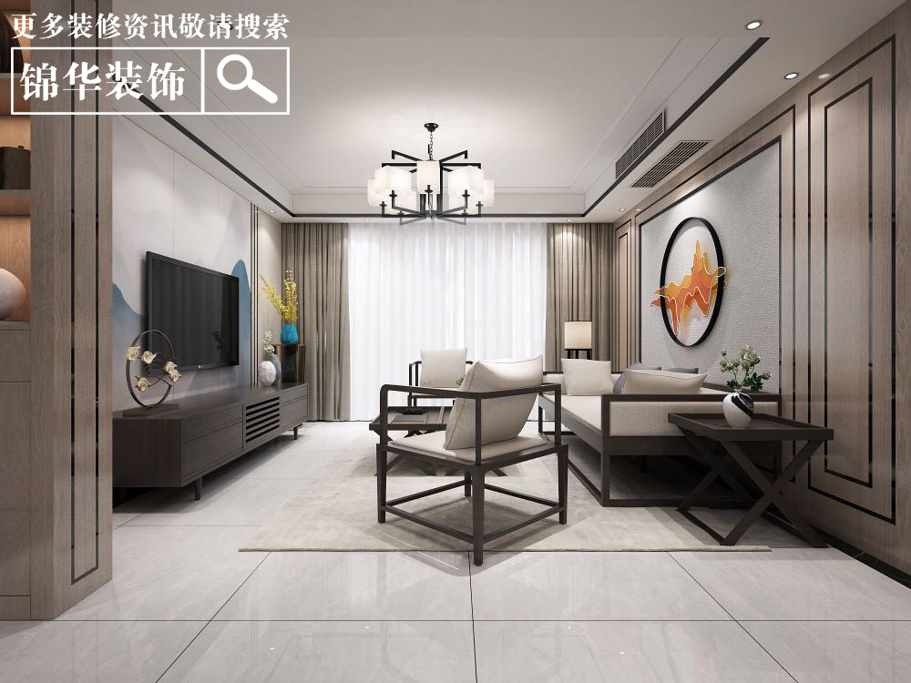 东润首府-新中式-三室两厅两卫-145平米-全案造价30万