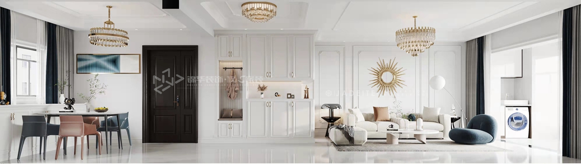 万泰国际-140㎡-法式轻奢风格案例图装修-三室两厅-法式