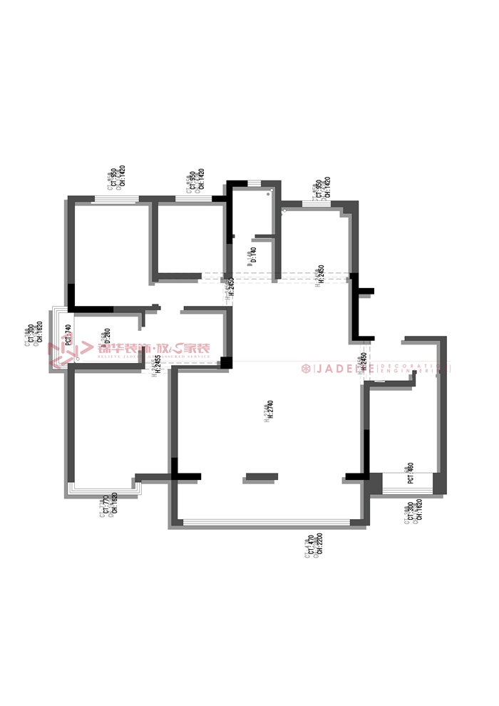 中海九樾-130㎡-現代風(fēng)格案例圖裝修-三室兩廳-現代簡(jiǎn)約