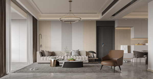 恒景国际-146㎡-现代简约-装修效果图