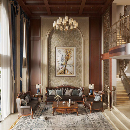 金通玉兰园-313㎡-美式-装修实景