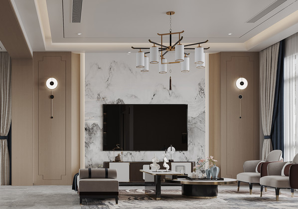 林湖郡-284㎡-简约风格-装修实景