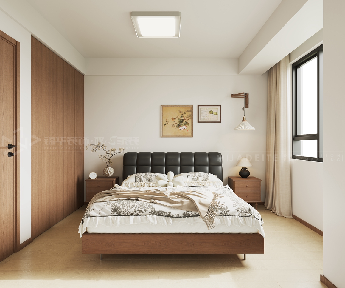 桃花源-中古风格-装修实景装修-三室两厅-中古
