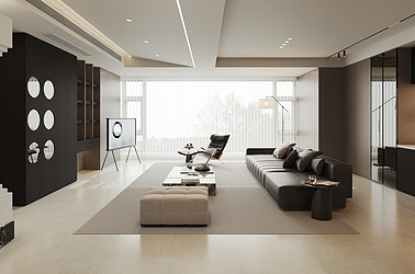 云栖苑-140㎡-现代意式-装修实景